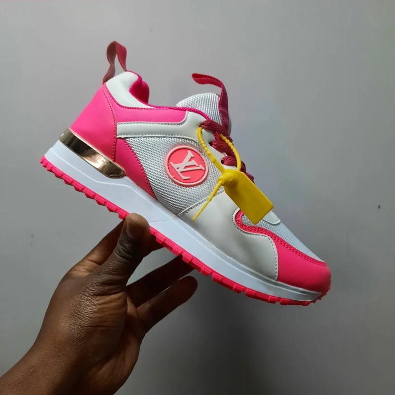 Louis Vuitton Pink White Run Away Sneakers