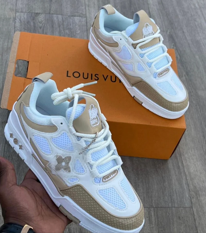 Louis Vuitton Skater Trainers LV Sneakers In White Brown