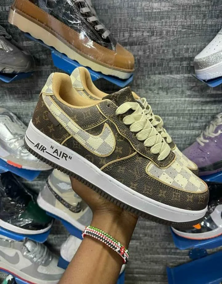 Louis Vuitton x Nike Air Force1 Low Brown Trainer Sneaker