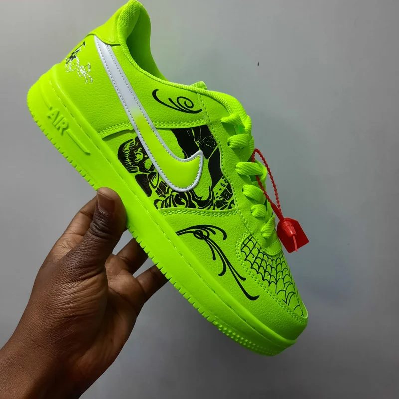 Luminos Green Graffiti Nike AIR FORCE 1‘07 Low-top casual Sneakers