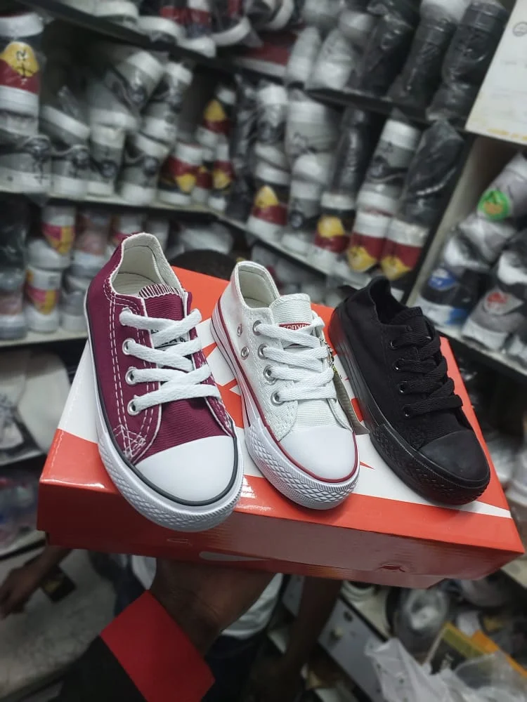 Maroon Authentic Unisex Kids Converse Sneakers