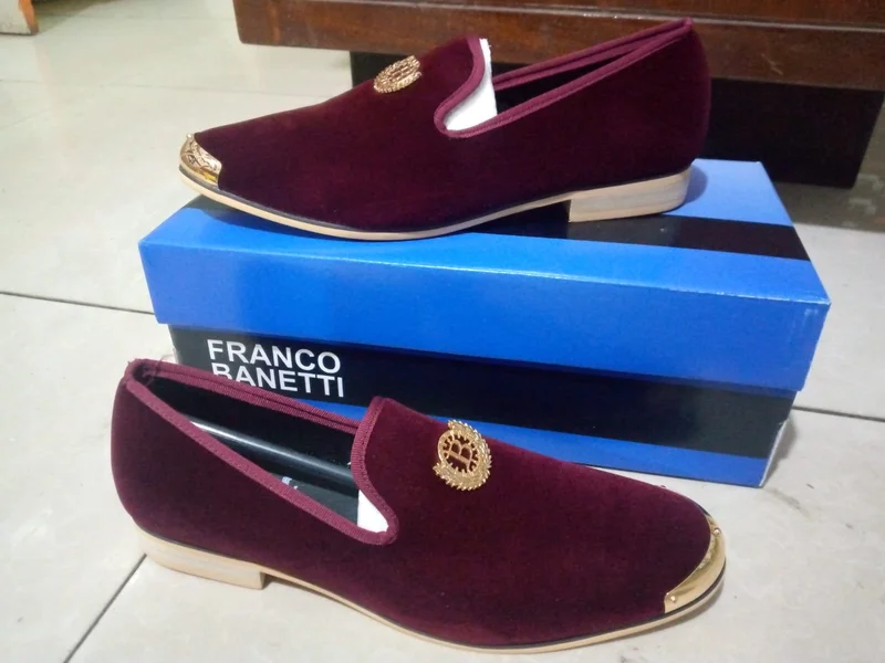 Maroon Hermes Loafers Slip-ons Shoes