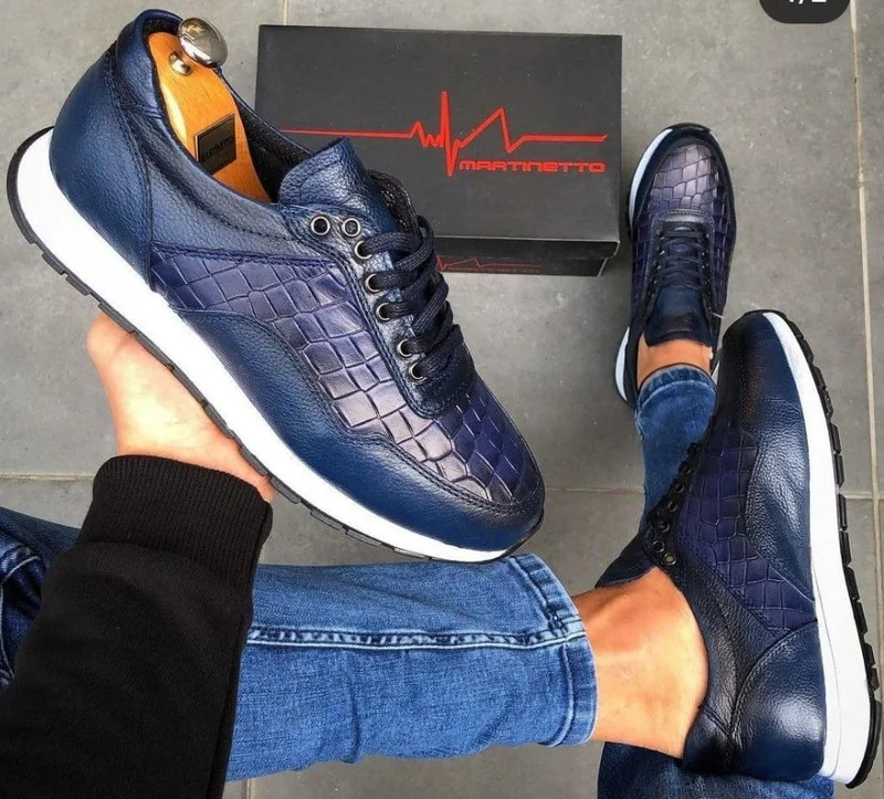 Martinetto Genuine Leather Sneakers Comfortable Flexible Sneakers Running Shoes