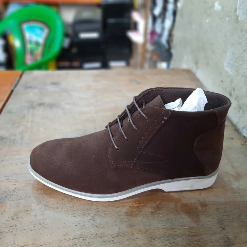 Men Coffee  Italy Oxford Lace up Suede Leather  Shoes