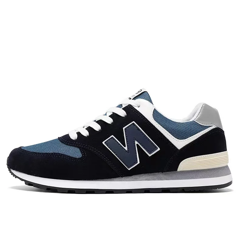 Men Sneakers New Korean Balance  Breathable Casual Running Shoes Black blue