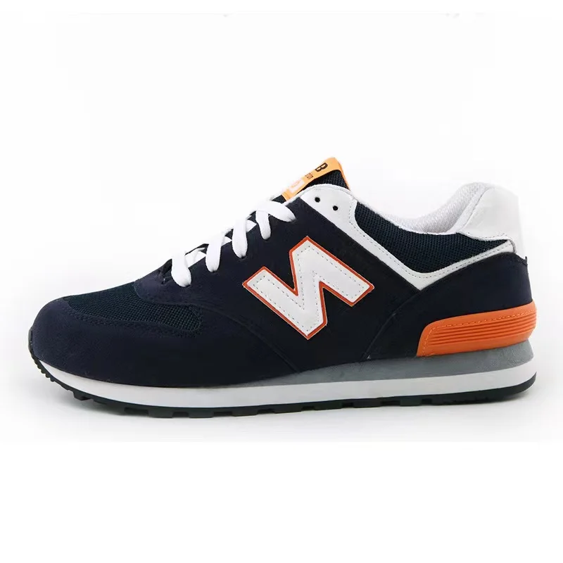 Men Sneakers New Korean Balance  Breathable Casual Running Shoes Black Orange