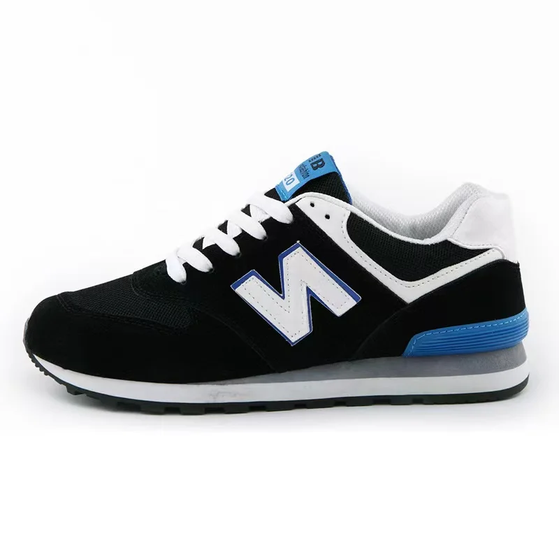 Men Sneakers New Korean Balance Breathable Casual Running Shoes Black Blue