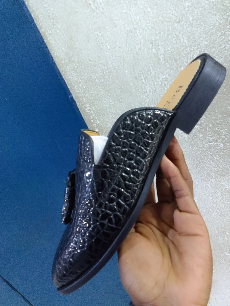Men's Berluti Paris Black Official Backless Mules Loafers