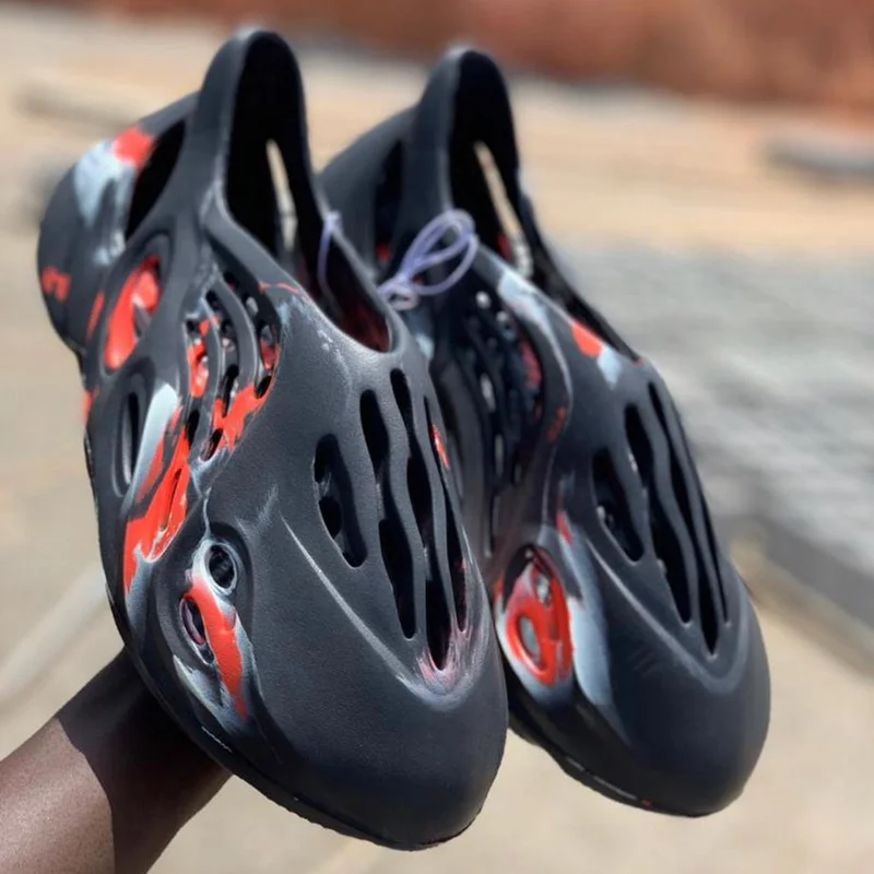 Adidas Yeezy Foam Runner Black-Orange Sneakers