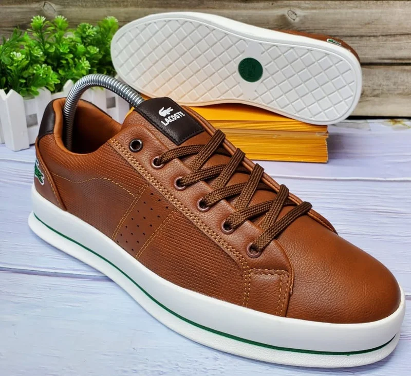 Men's Fashion Lacoste Sneakers - Mustard