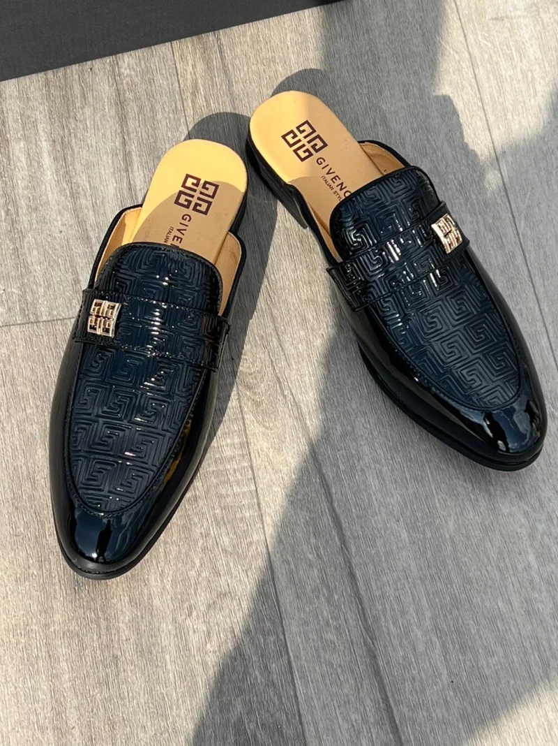 Men's Givenchy Paris Black Official Backless Mules Loafers