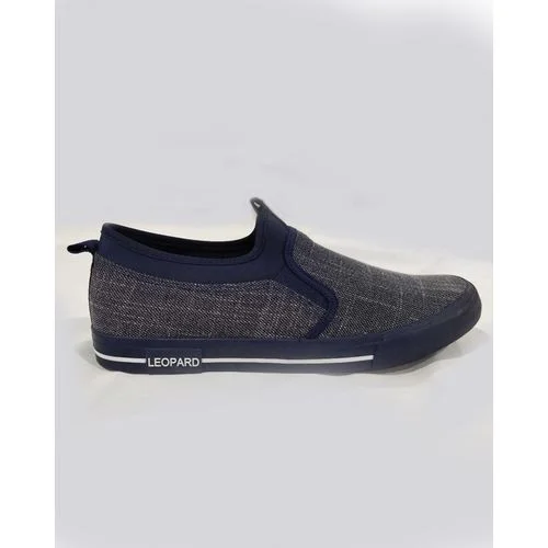 Men's Leopard Rubber Shoes - Navy Blue