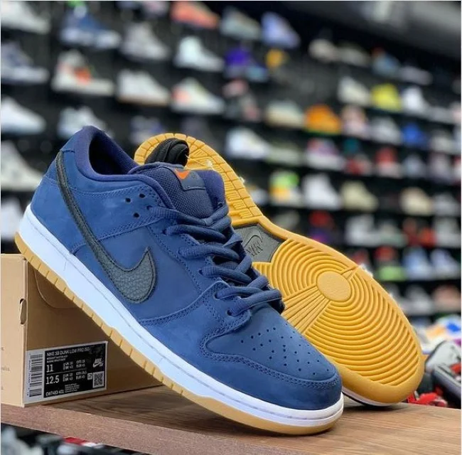 Men's Nike Dunk Low Pro ISO SB Navy Gum Size