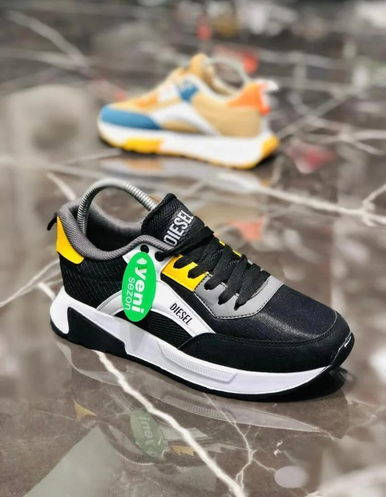 Men's Shoes Black Diesel Sneakers