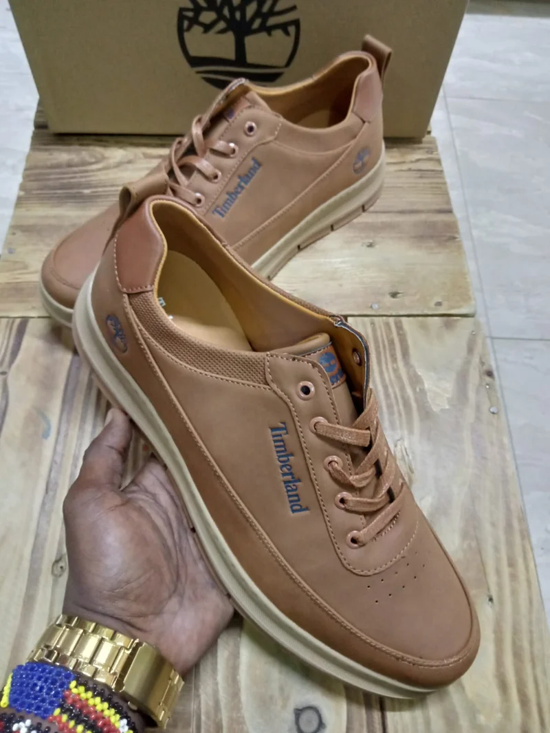 Mens Timberland Casual Leather Laced Brown