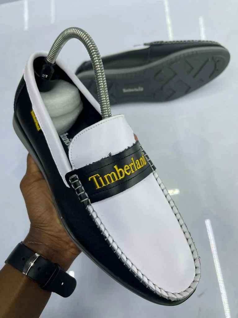 Modern Timberland  Mens Mocassin-white