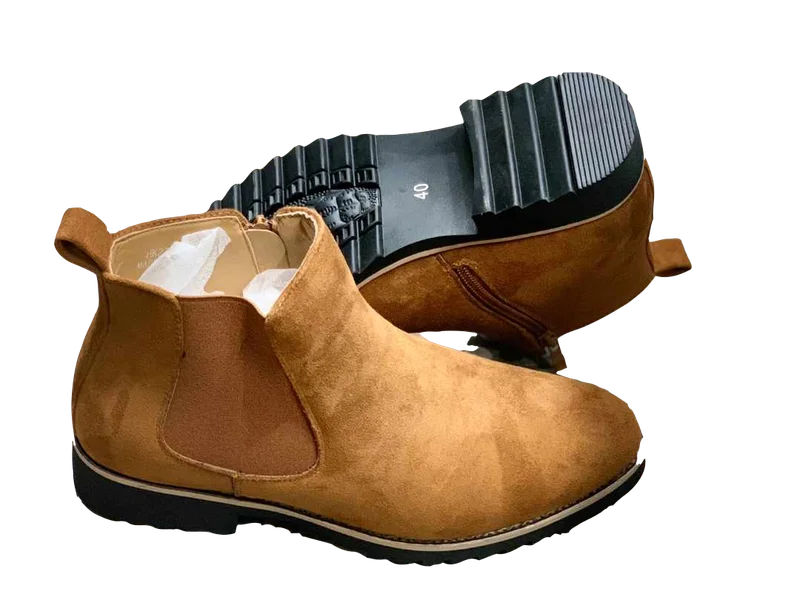 Mustard Cacatua Men's Chelsea Boots Suede Leather