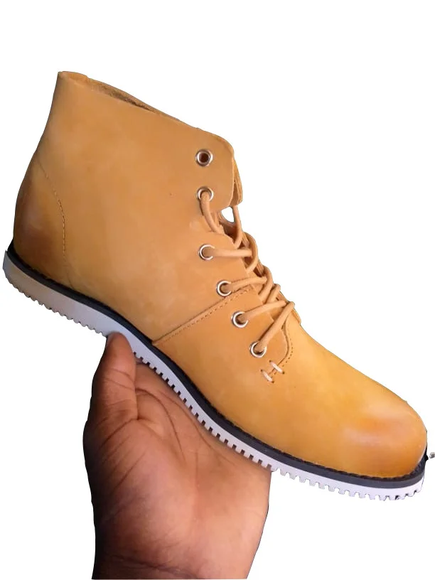Mustard Timberland Leather Vibram Boots
