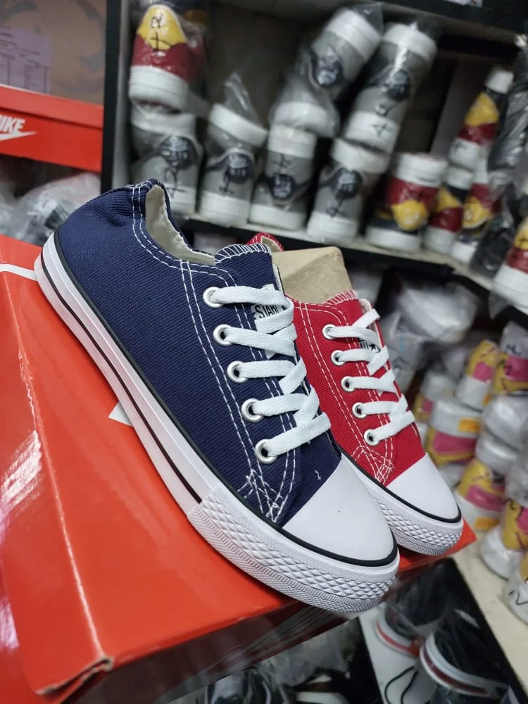 Navy Blue Authentic Unisex Kids Converse Sneakers