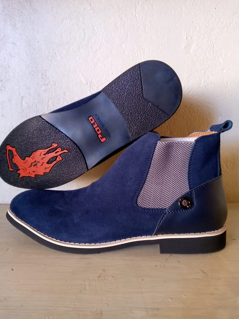 Navy Blue Polo Fashion Men Chelsea boot