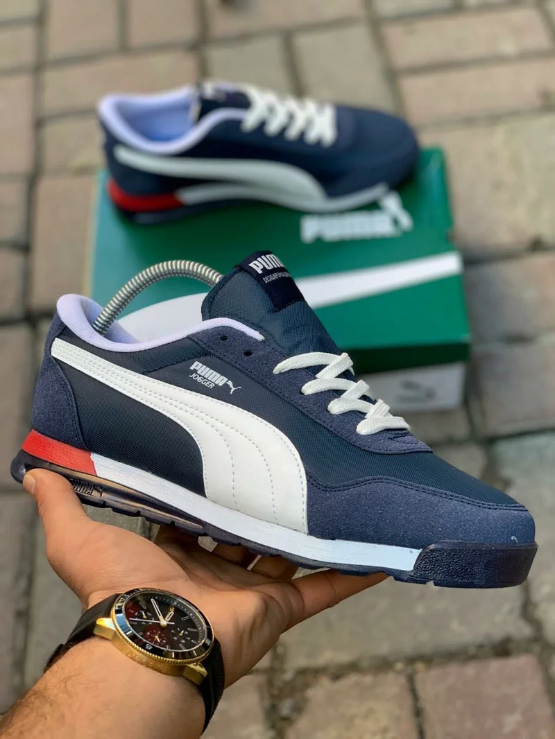 Navy Blue- White Puma Jogger Sneakers Sports Shoe