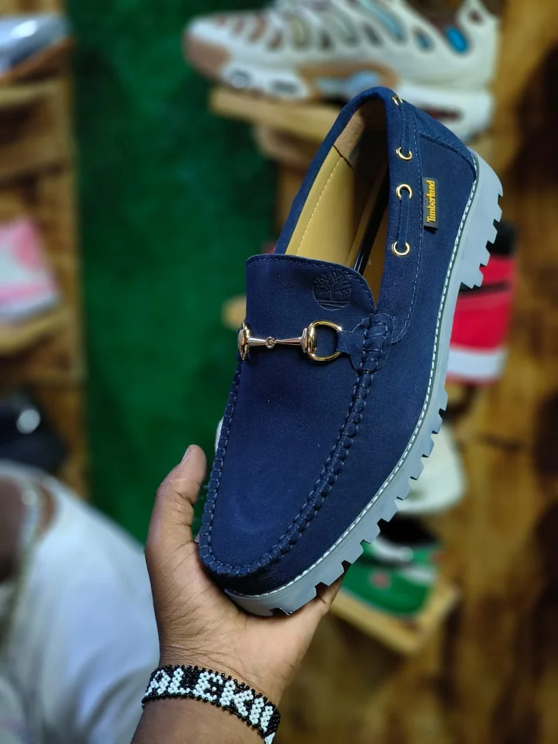 NEVY BLUE  TIMBERLAND  SUEDE CASUAL SHOES LOAFERS.