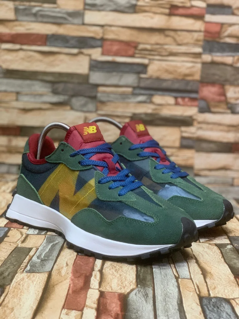 New Balance 327 Dark Green Suede Navy