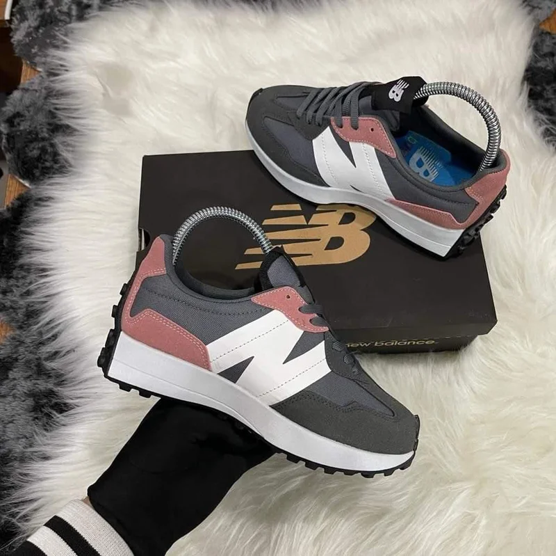 New Balance Classic 327 Grey Pink White Sneakers