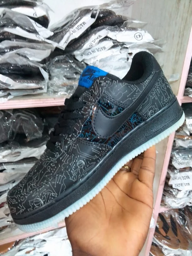 Nike Air Force 1 Computer Chip Space Jam Black
