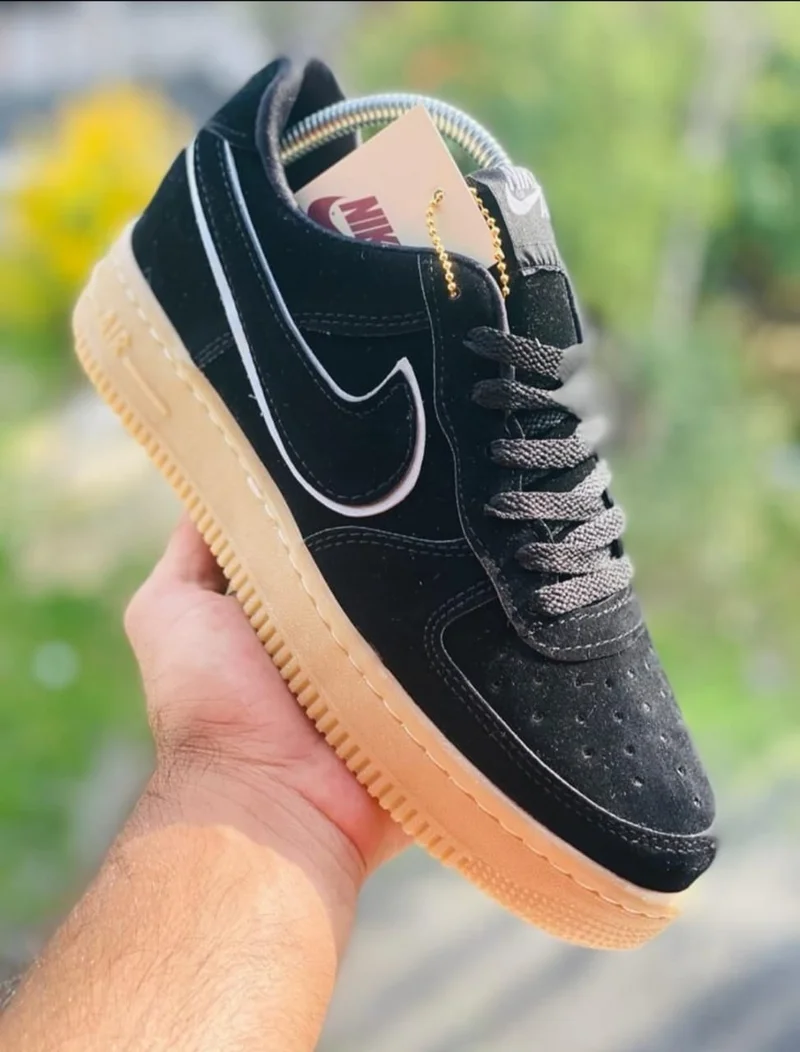 Nike Air Force 1 Low Premium Black Gum Sneakers