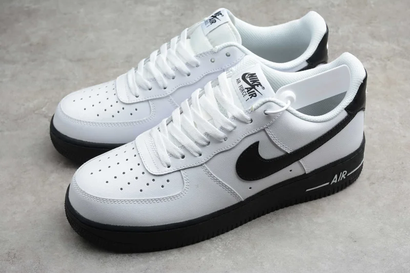 Nike Air Force 1 Low White Black Sole Mens Shoes
