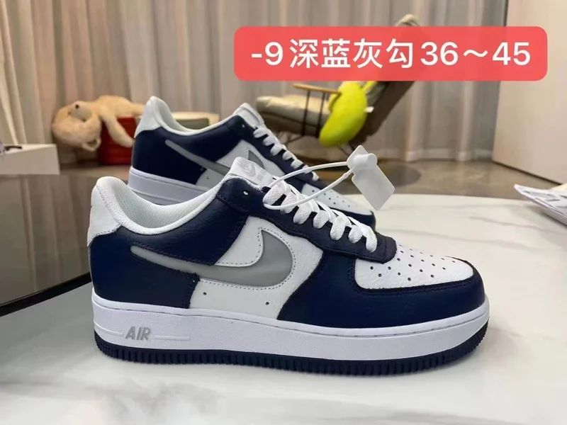 Nike Air Force 1 Low White Midnight Navy Grey