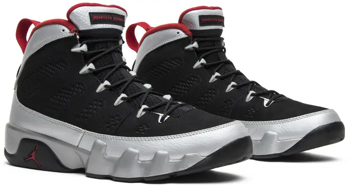 Air Jordan 9 Retro "Johnny Kilroy" Black/Metallic Platinum-Gym Red