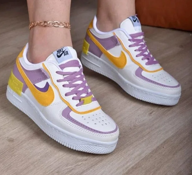 Nike Air force 1 Shadow Pale Ivory  White Yellow