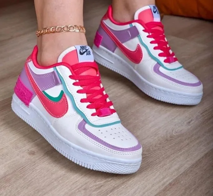 Nike Air force 1 Shadow Pale Ivory, White, Red