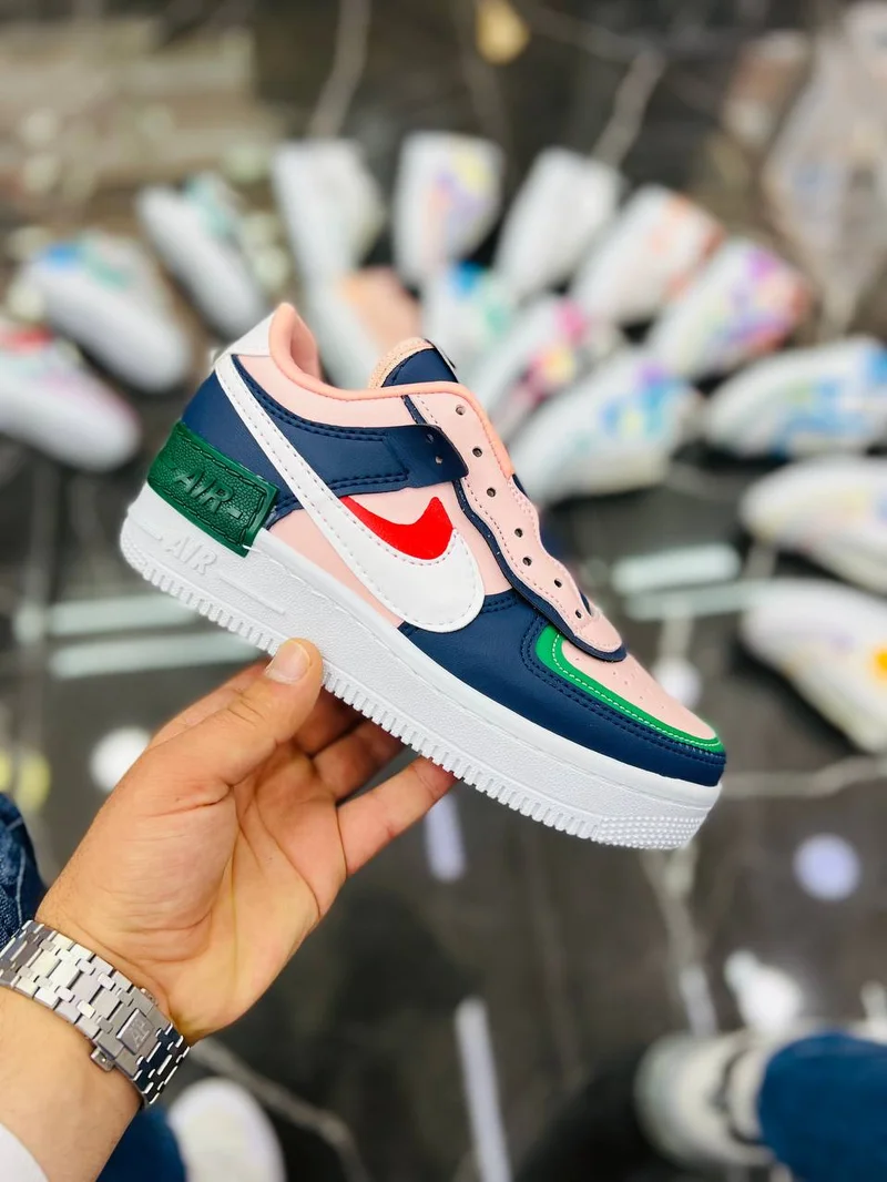 Nike air force 1 shadow Peach Dark Blue sneakers