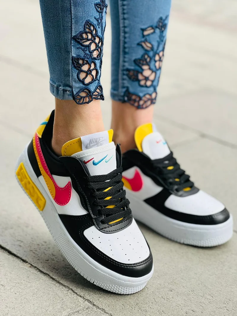 Nike Air force 1 Shadow React White Black Pink