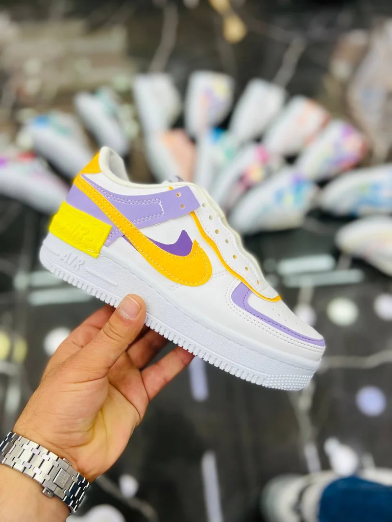 Nike air force 1 shadow white yellow sneakers