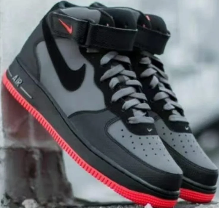Nike Air force Men's Sneakers 1 Mid Hot Lava Shoes