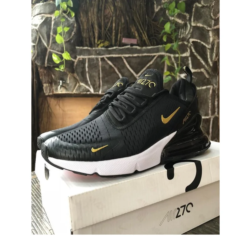 Nike Air Max 270 Black Gold White High Premium