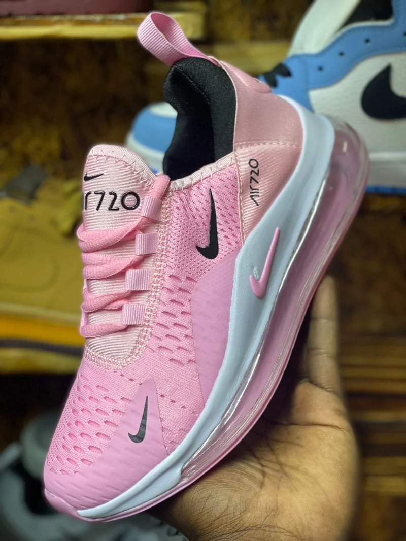 Nike Air Max 720 Baby Pink-White Midsole Training Sneakers