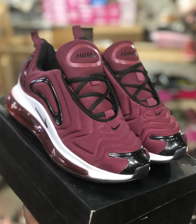 Nike Air Max 720 Burgundy- Maroon White Black Skateboarding Shoes