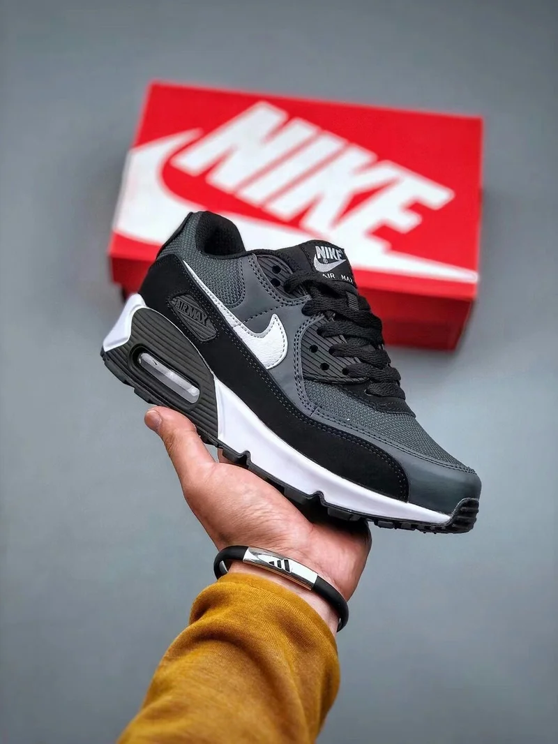 Nike Air Max 90 Flash GS Black Summith White Mens Running Shoes