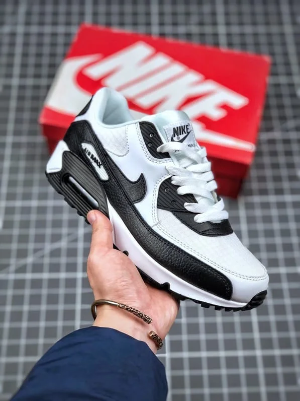 Nike Air Max 90 Premium – White – Medium Grey – Obsidian