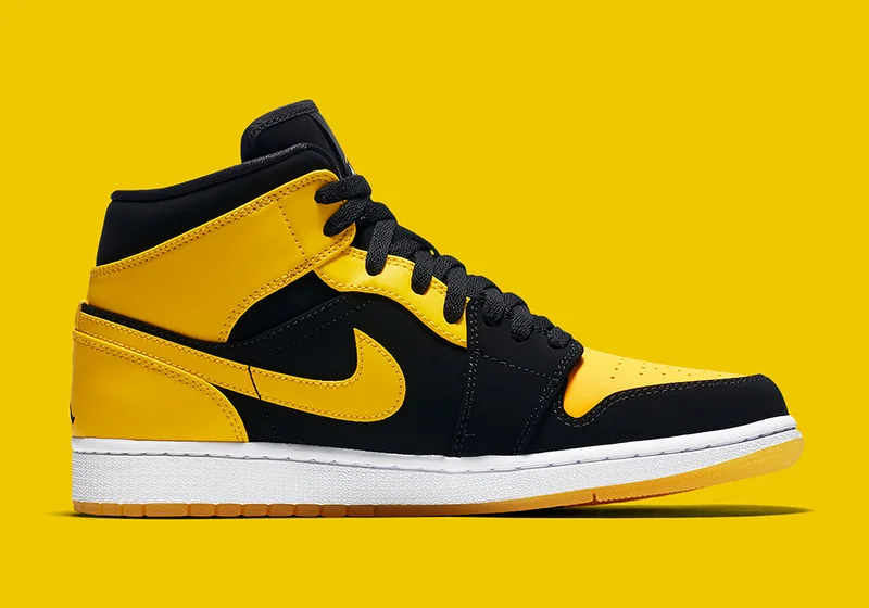 Air Jordan 1 Mid New Love 2017 Black Varsity Maize White