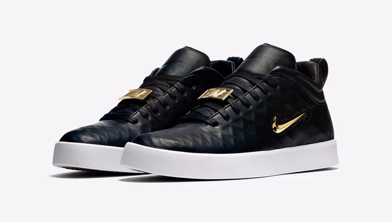 Nike Tiempo Vetta 17 "Black/White/Metallic Gold" Casual Low Top Sneakers