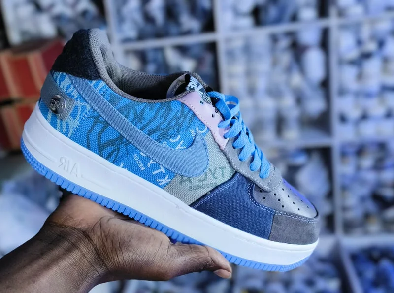 Nike x Travis Scott Air Force 1 Low blue leather men's