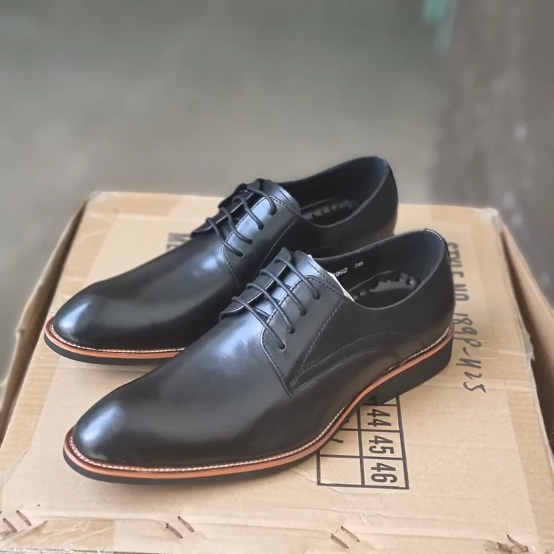Nobby Cavalli Laced Black Premium Leather Official Shoes
