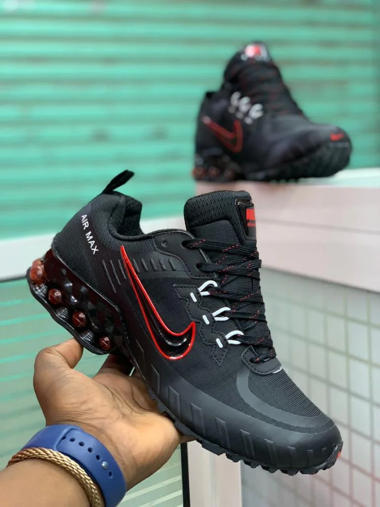 Original air max Shox Nike Ultra Reax Unisex Red Stiched Swoosh Sports Sneakers