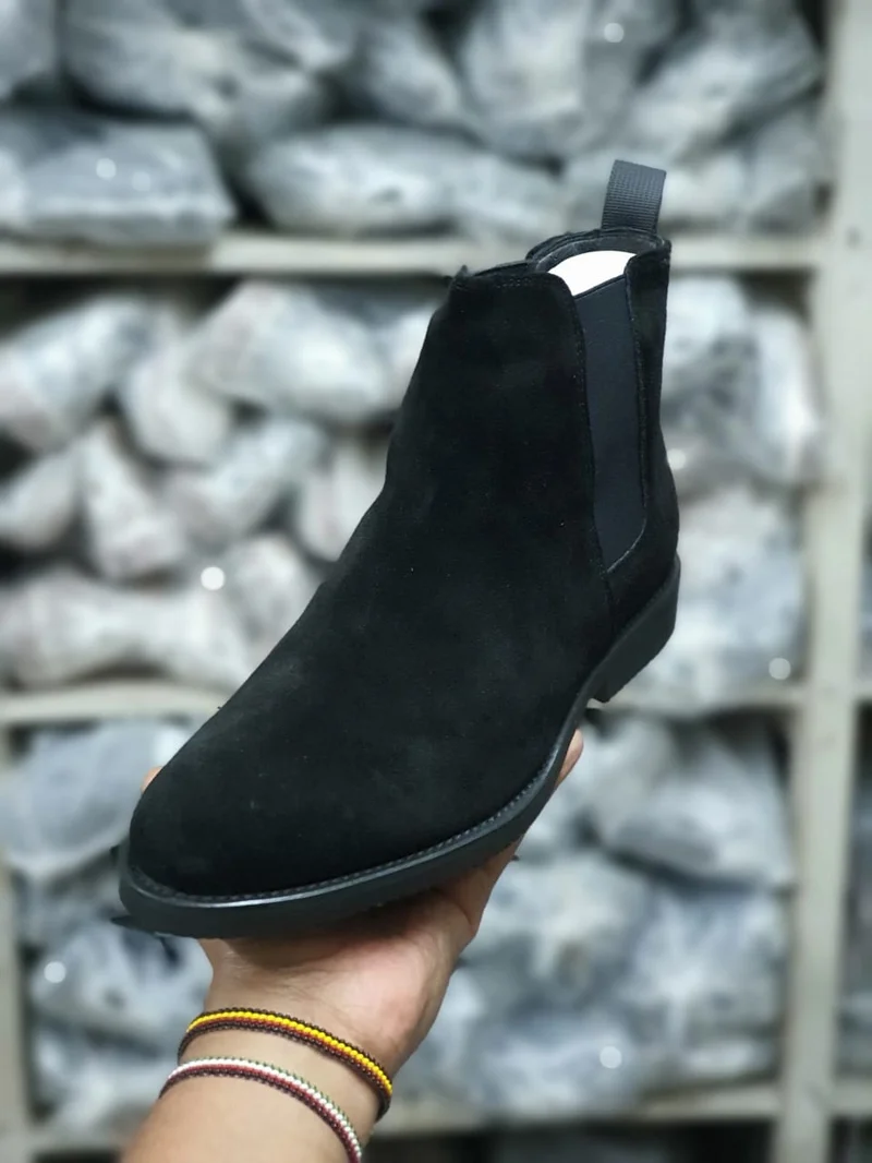 Oxford Leather Slipon Suede Official Billionaire Boots Black shoes